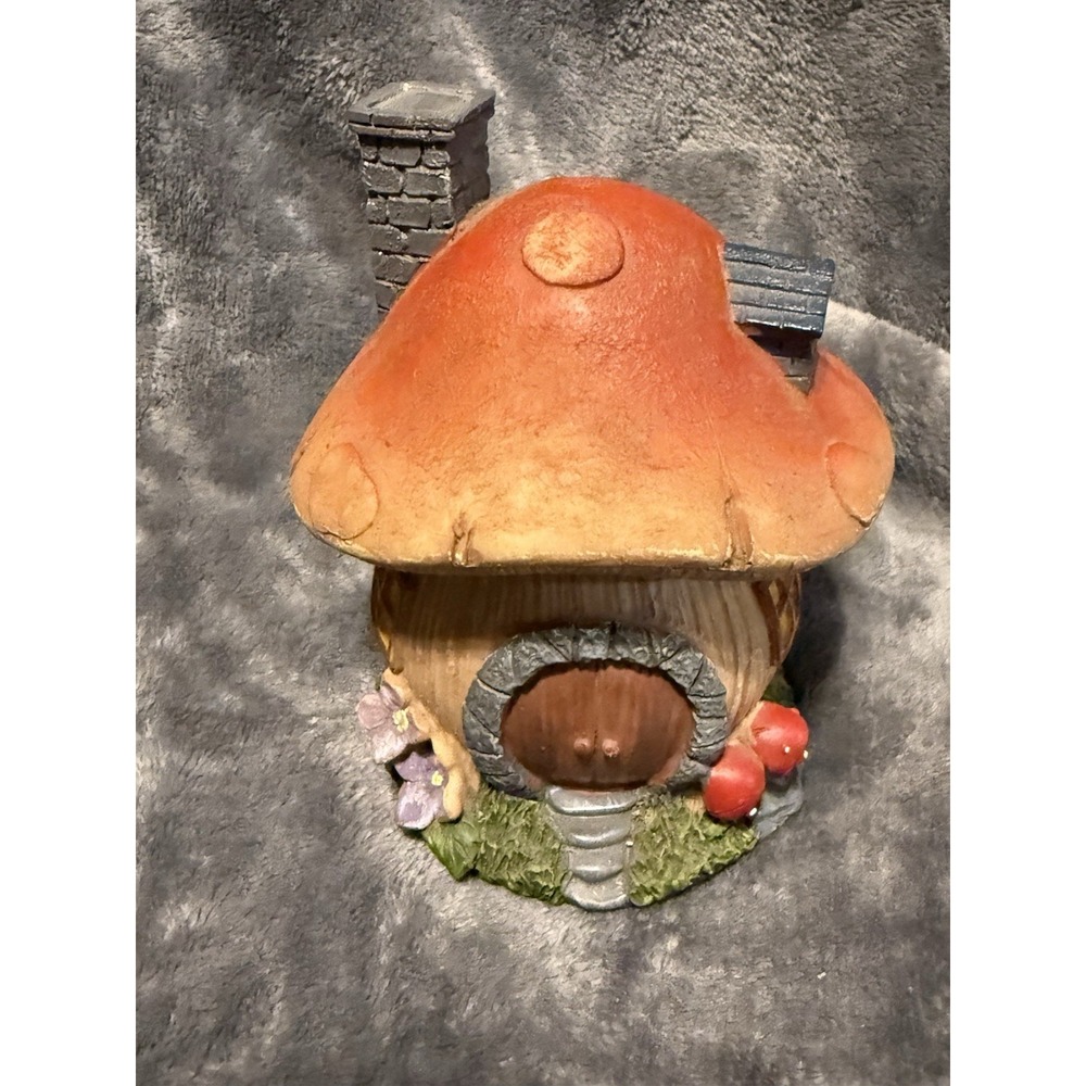 Mushroom Shaped House Coin Bank With Stopper HTF EUC